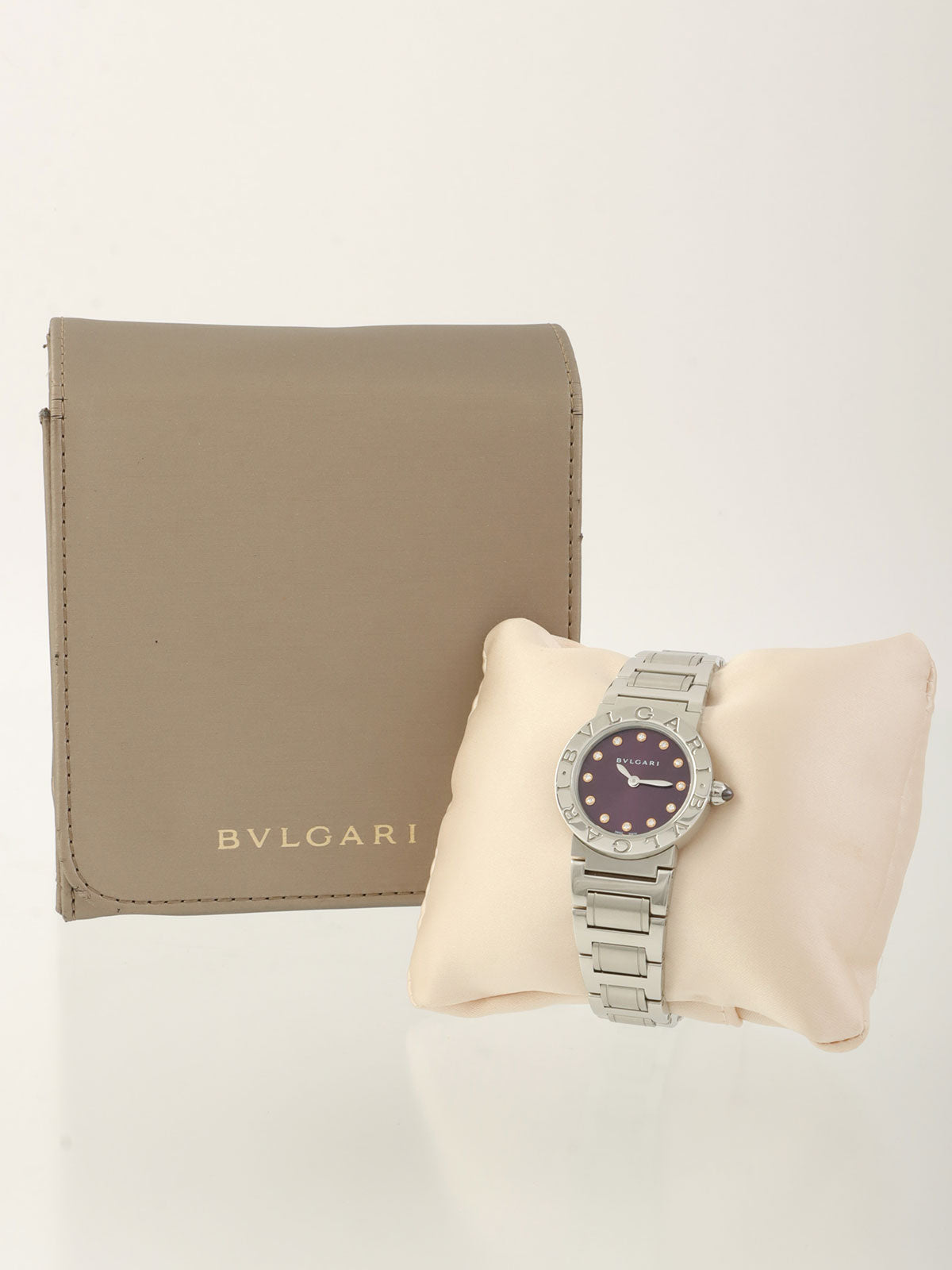 12Pダイヤモンドビーゼロワンウォッチ　シルバー/パープル