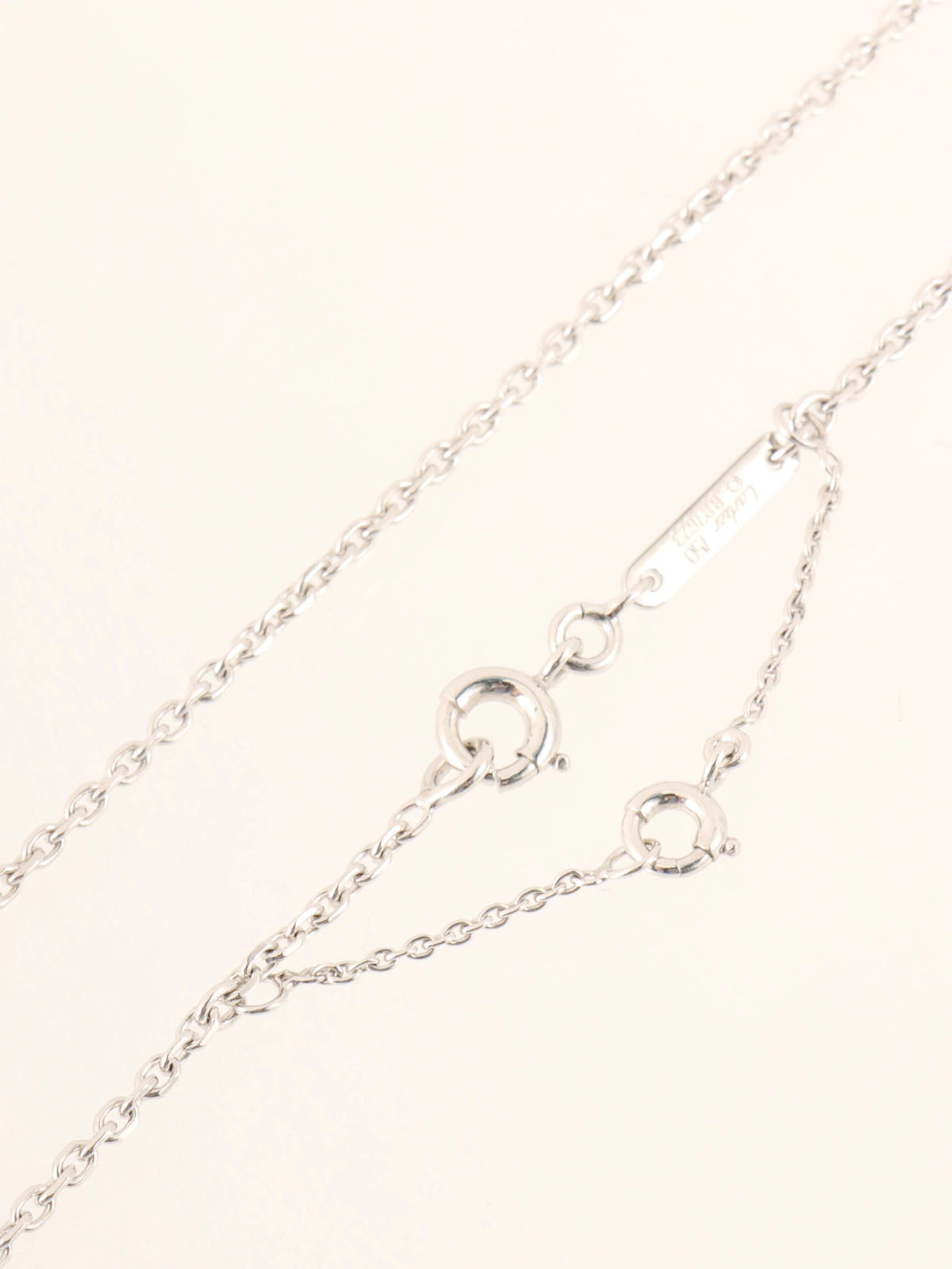 18K ダイヤモンドCハートネックレス　シルバー