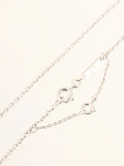 18K ダイヤモンドCハートネックレス　シルバー