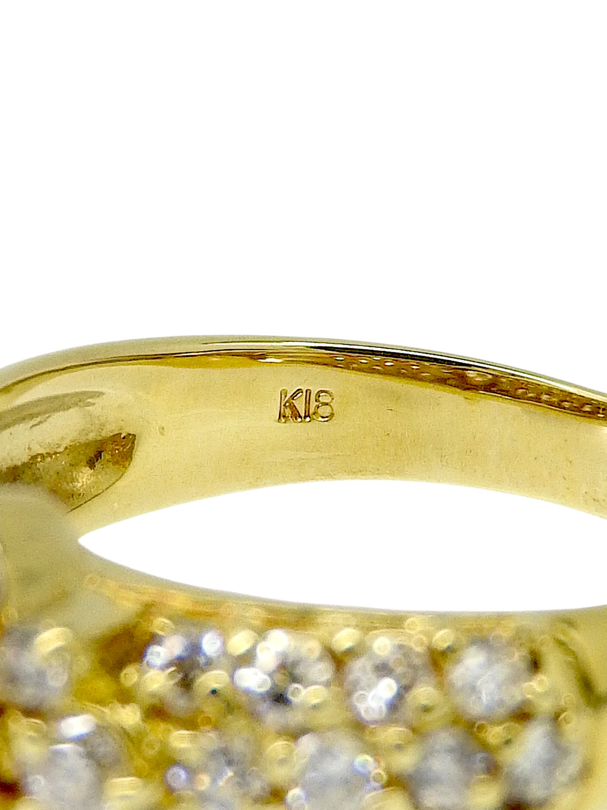 18Kダイヤモンドフラワーデザインリング ゴールド