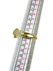 18K Gold Diamond Flower Design Ring