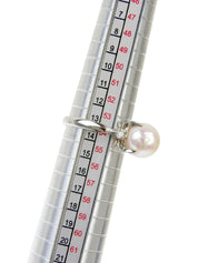 Platinum Diamond Pearl Ring White