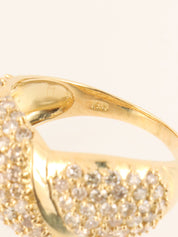 18K Gold Diamond Design Ring
