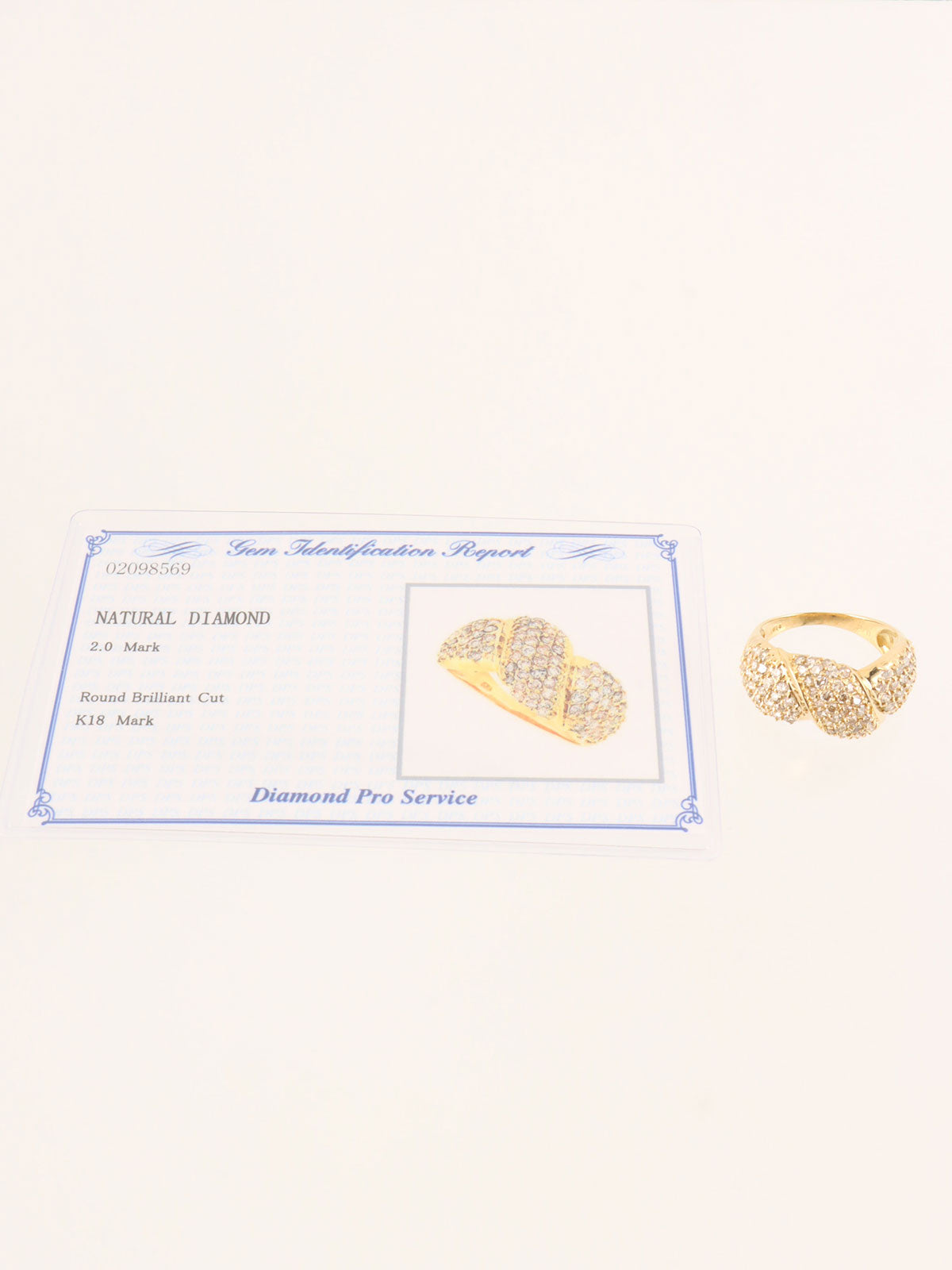 18K Gold Diamond Design Ring