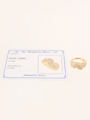 18K Gold Diamond Design Ring