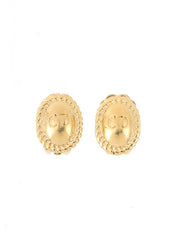 Oval Logo Earrings Gold