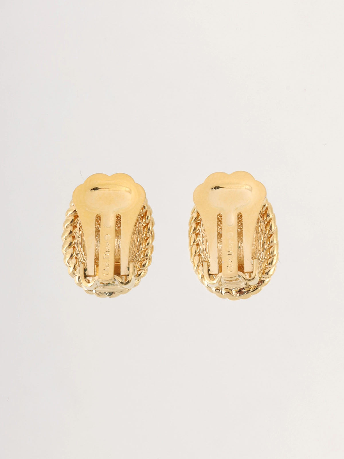 Oval Logo Earrings Gold