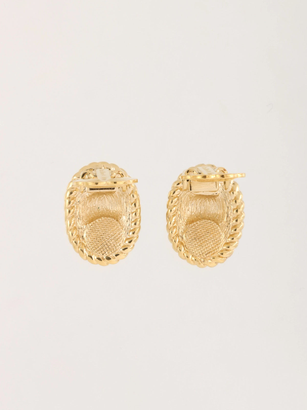 Oval Logo Earrings Gold