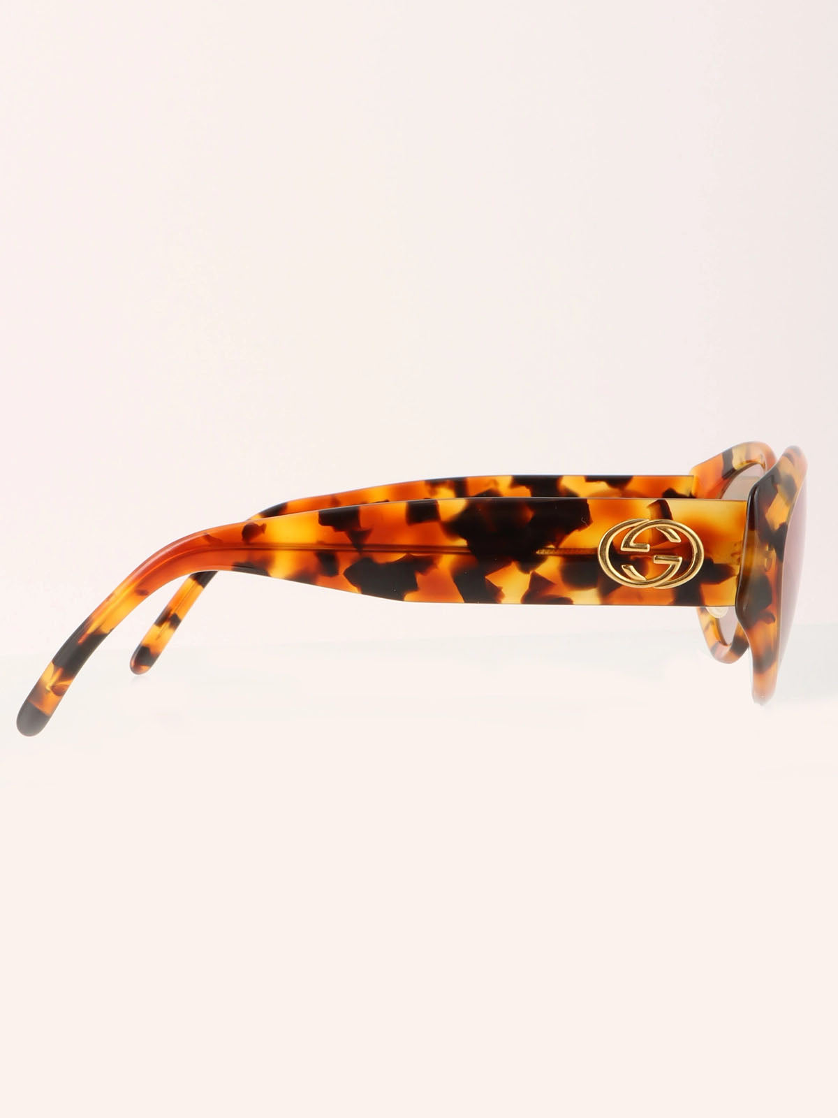 棕色大理石纹GG镶饰太阳眼镜 棕色