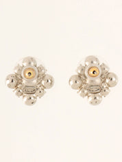 2009年製　ダイヤモチーフラインストーンピアス　シルバー