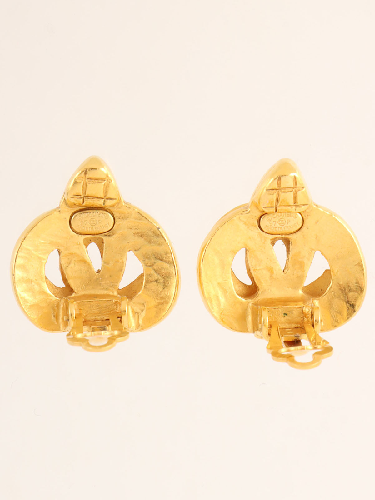 1997年製　CCマークデザインイヤリング　ゴールド