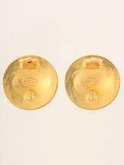 1994年製　ラウンドドットCCマークデザインイヤリング　ゴールド