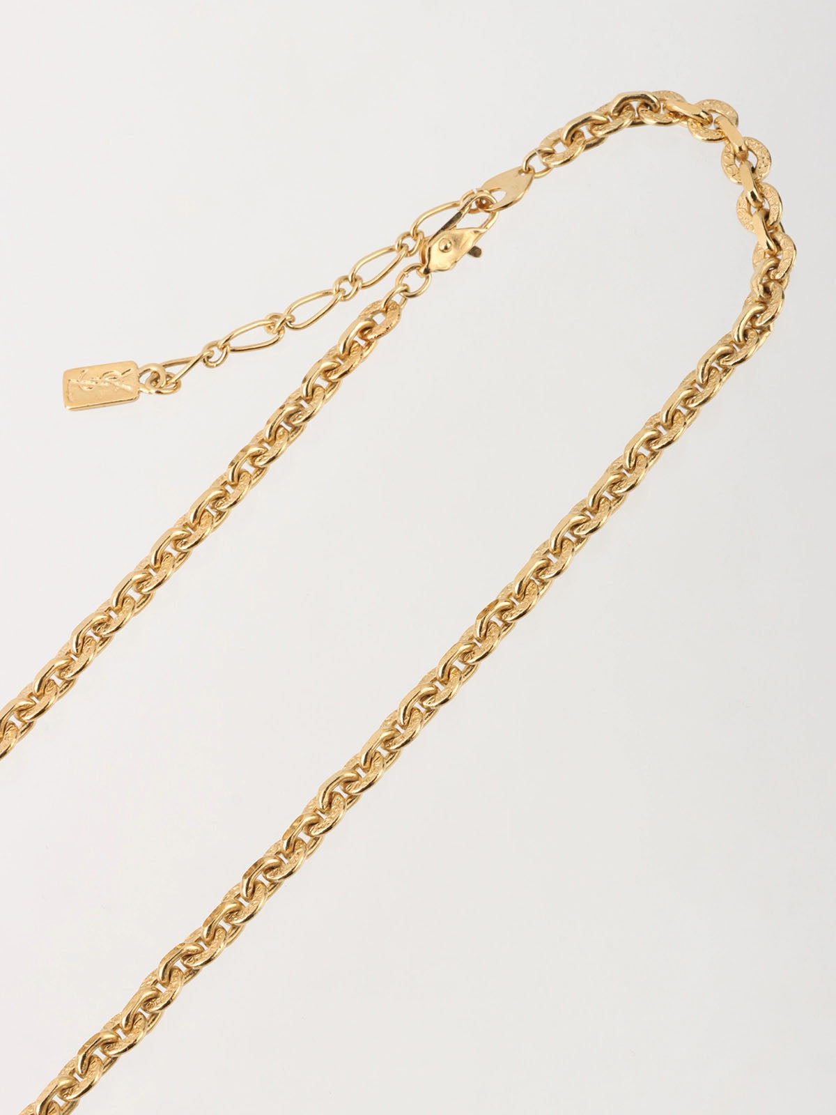 Hoop motif design long necklace in gold