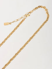 Hoop motif design long necklace in gold