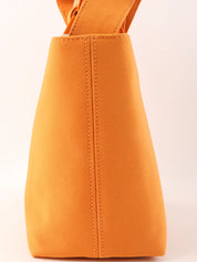 Logo Plate Handle 2-Way Bag Orange