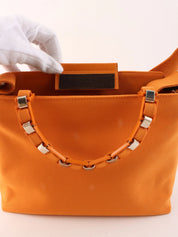 ロゴプレートハンドル2wayバッグ オレンジ