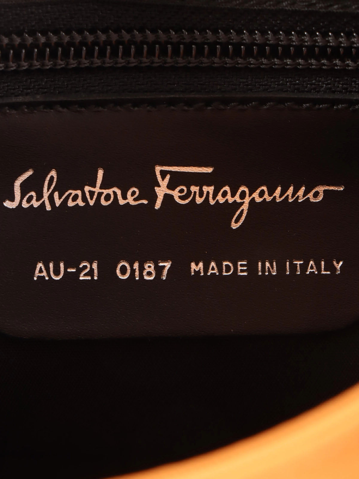 ロゴプレートハンドル2wayバッグ オレンジ