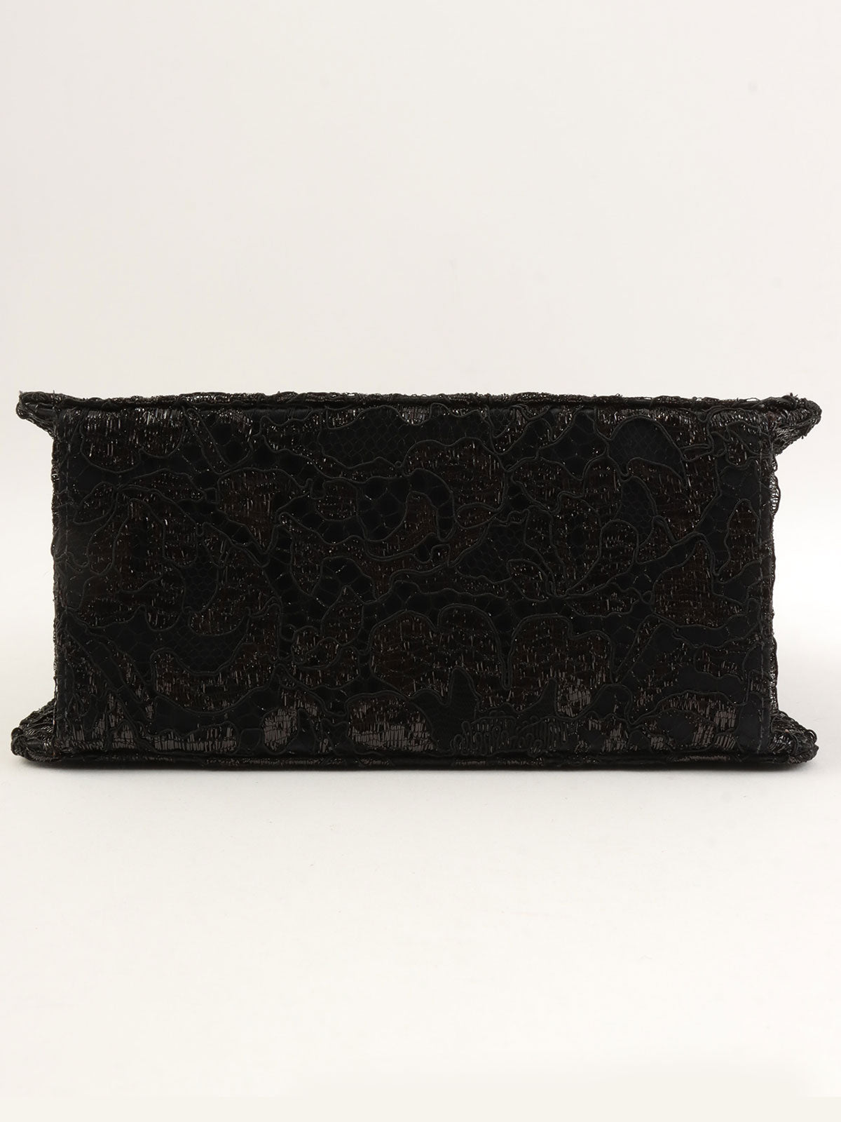 1998年頃製 レースダブルフェイスCCターンロックハンドバッグ ブラック