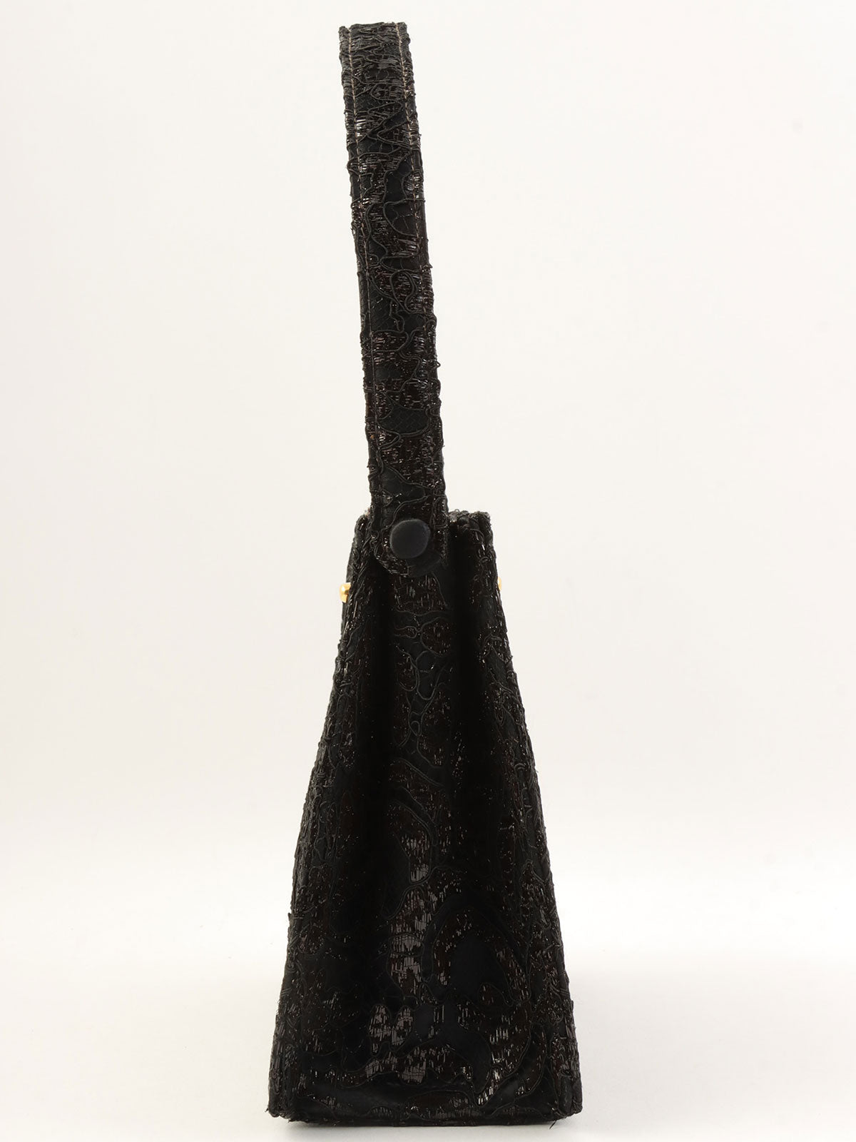 1998年頃製 レースダブルフェイスCCターンロックハンドバッグ ブラック