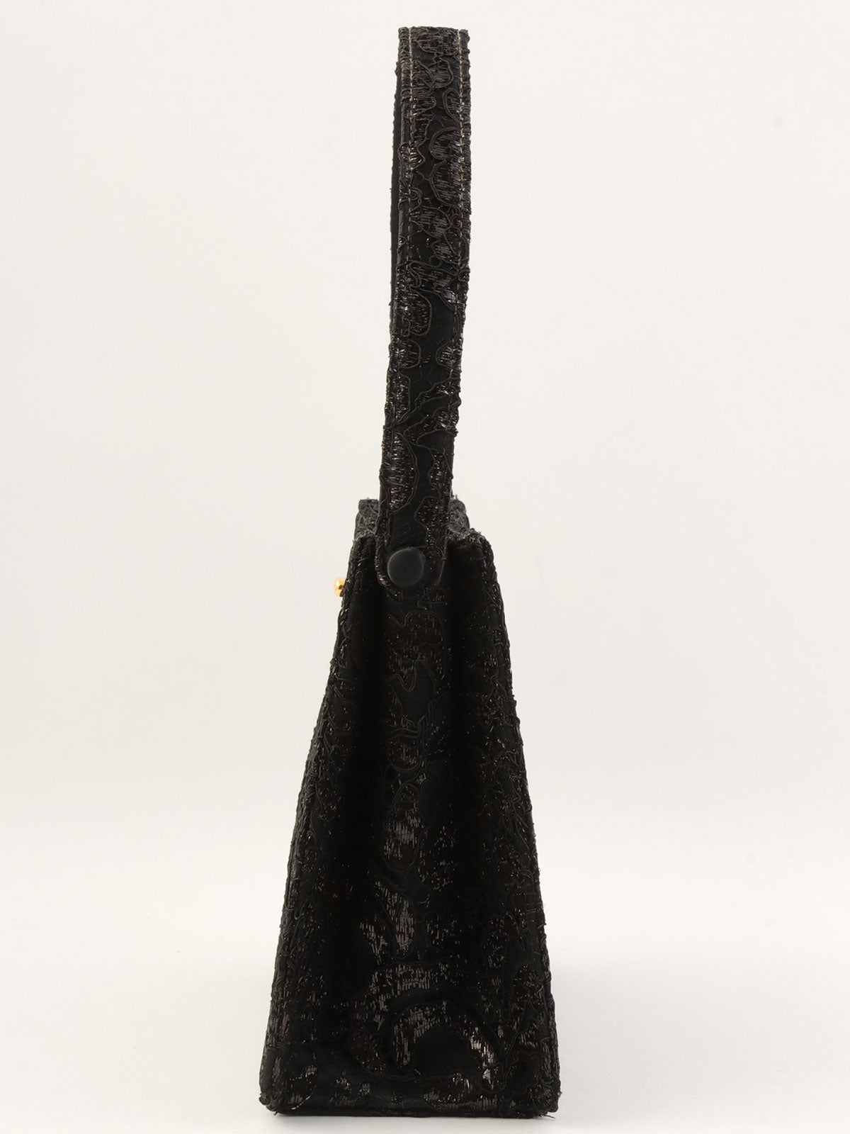 1998年頃製 レースダブルフェイスCCターンロックハンドバッグ ブラック