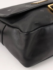Logo Pattern Messenger Bag in Black