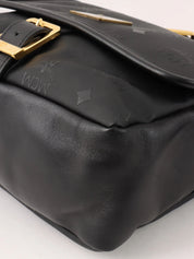 标志图案邮差包 黑色