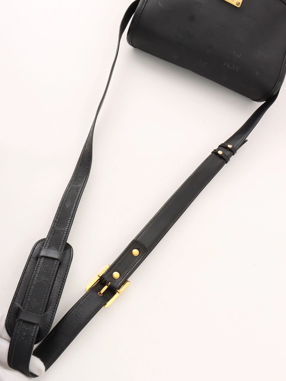 标志图案邮差包 黑色