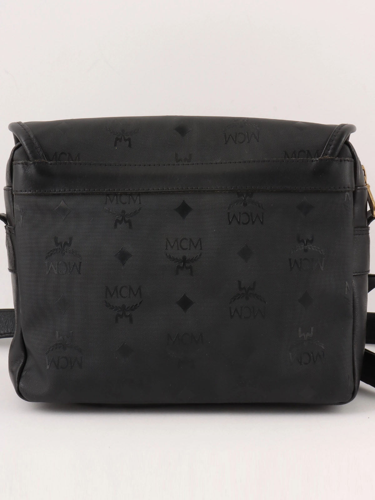 标志图案邮差包 黑色