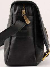 Logo Pattern Messenger Bag in Black