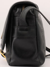 Logo Pattern Messenger Bag in Black