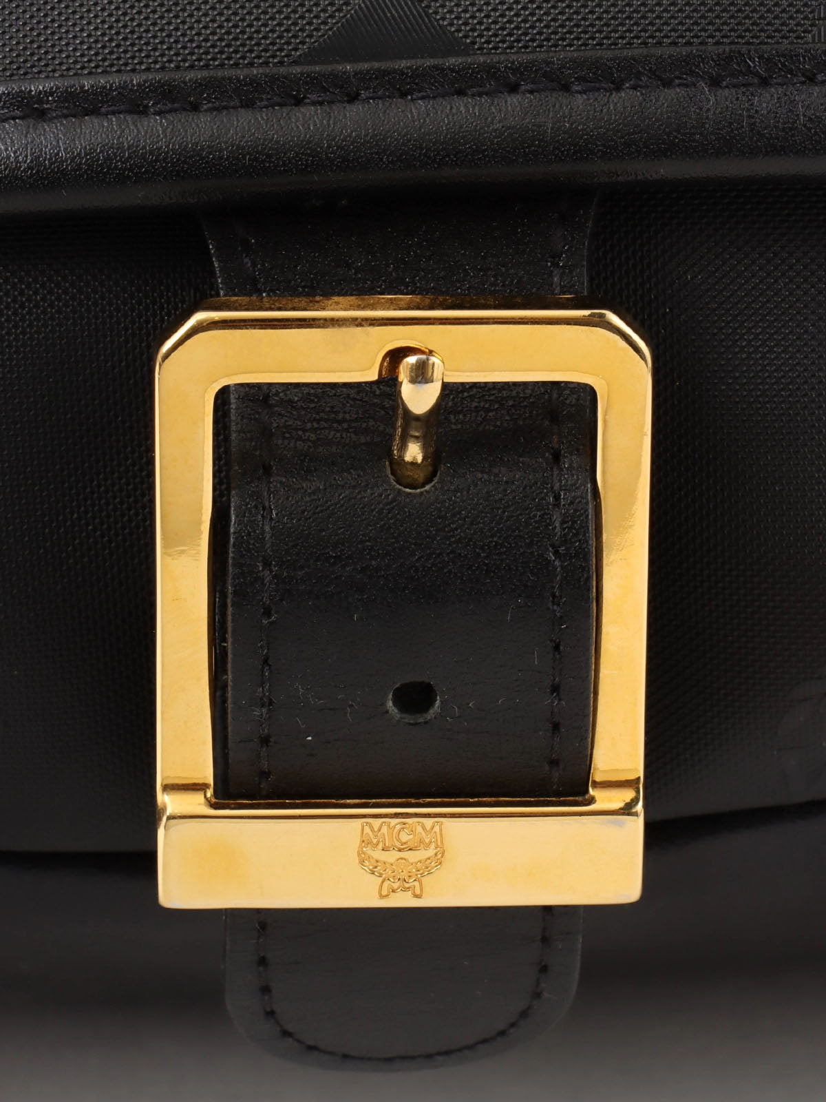 Logo Pattern Messenger Bag in Black