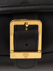 Logo Pattern Messenger Bag in Black