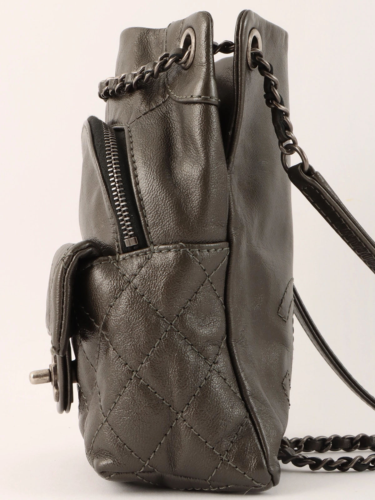 2015年頃製 CCターンロックバックパックミニ メタリックグレー