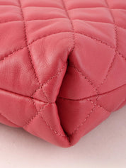 Made in 2012, pink matelassé stitch CC mark clasp clutch bag