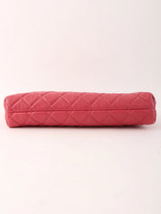 Made in 2012, pink matelassé stitch CC mark clasp clutch bag