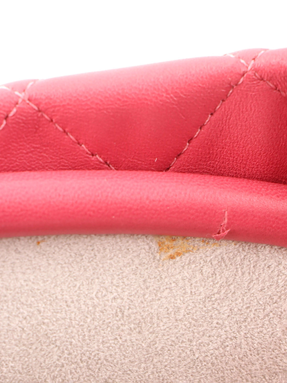 Made in 2012, pink matelassé stitch CC mark clasp clutch bag