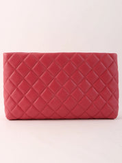 Made in 2012, pink matelassé stitch CC mark clasp clutch bag