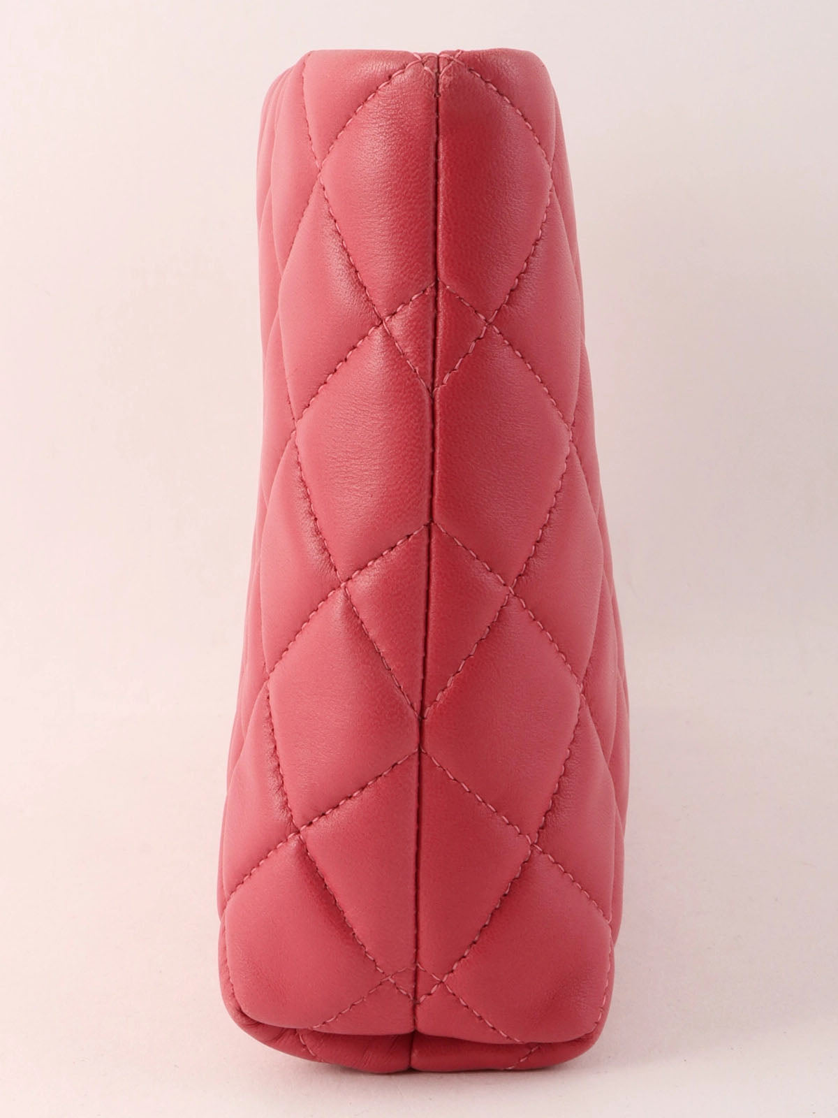 Made in 2012, pink matelassé stitch CC mark clasp clutch bag