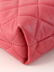 Made in 2012, pink matelassé stitch CC mark clasp clutch bag