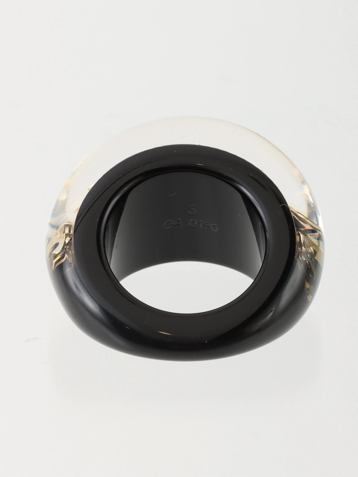 バーグアンクルージョンリング クリア/ブラック