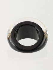 バーグアンクルージョンリング クリア/ブラック