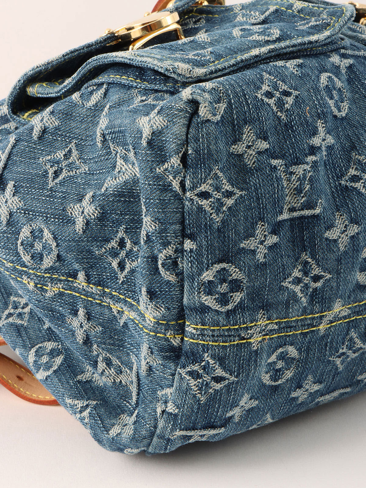 2006 Denim Monogram Sac Ado GM Blue