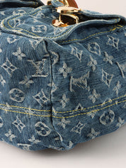 2006 Denim Monogram Sac Ado GM Blue