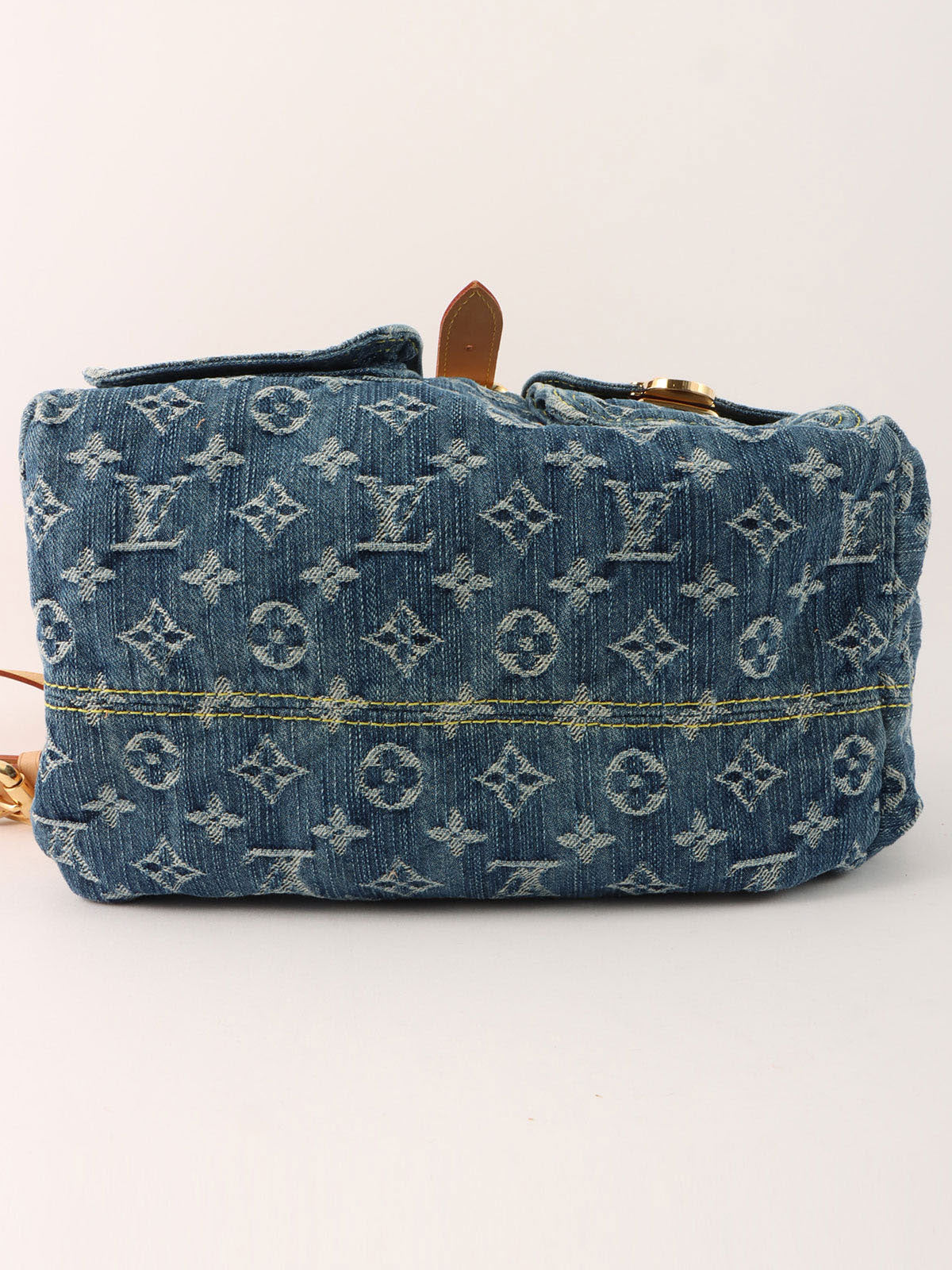 2006 Denim Monogram Sac Ado GM Blue