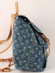 2006 Denim Monogram Sac Ado GM Blue