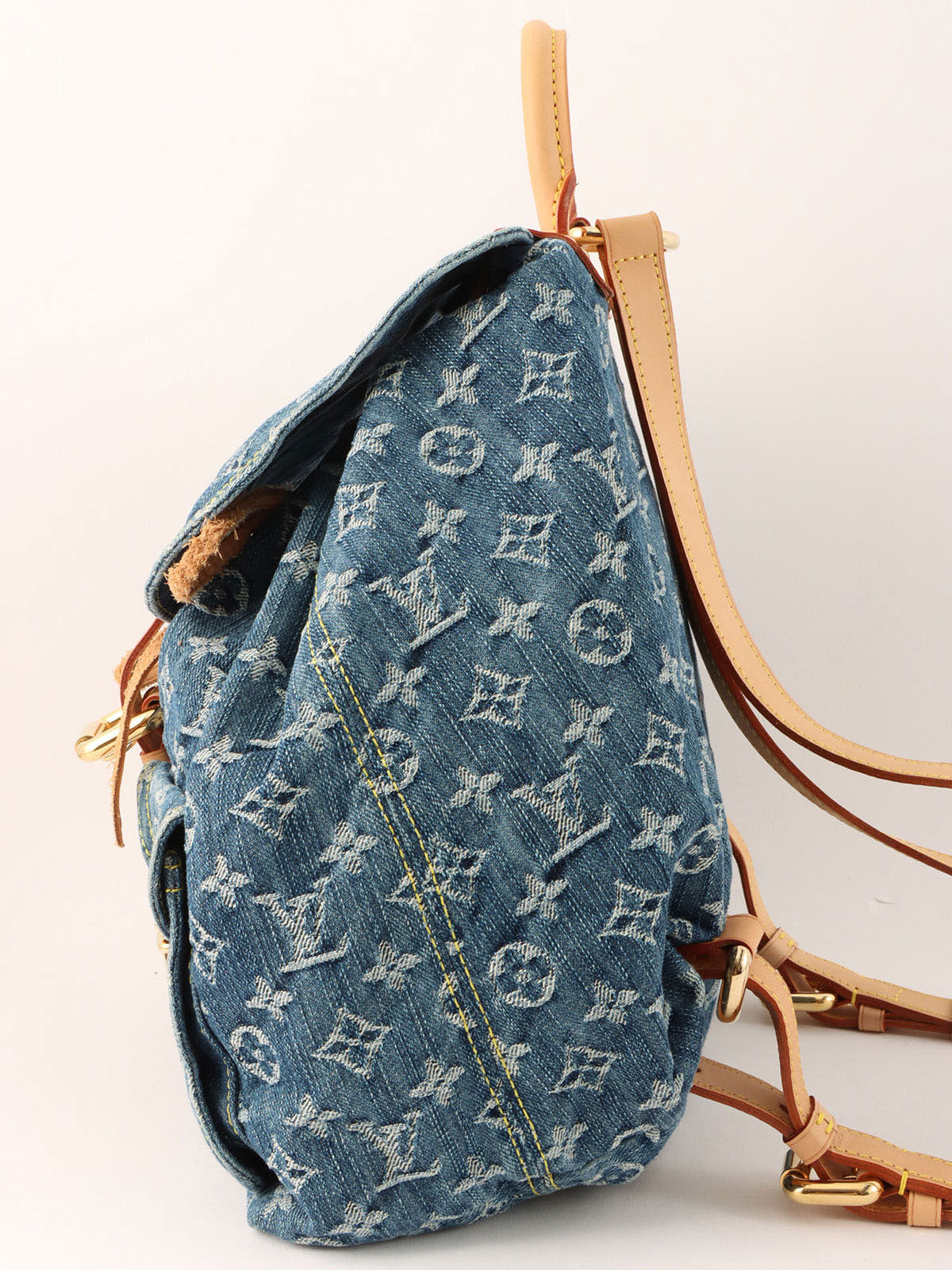 2006 Denim Monogram Sac Ado GM Blue