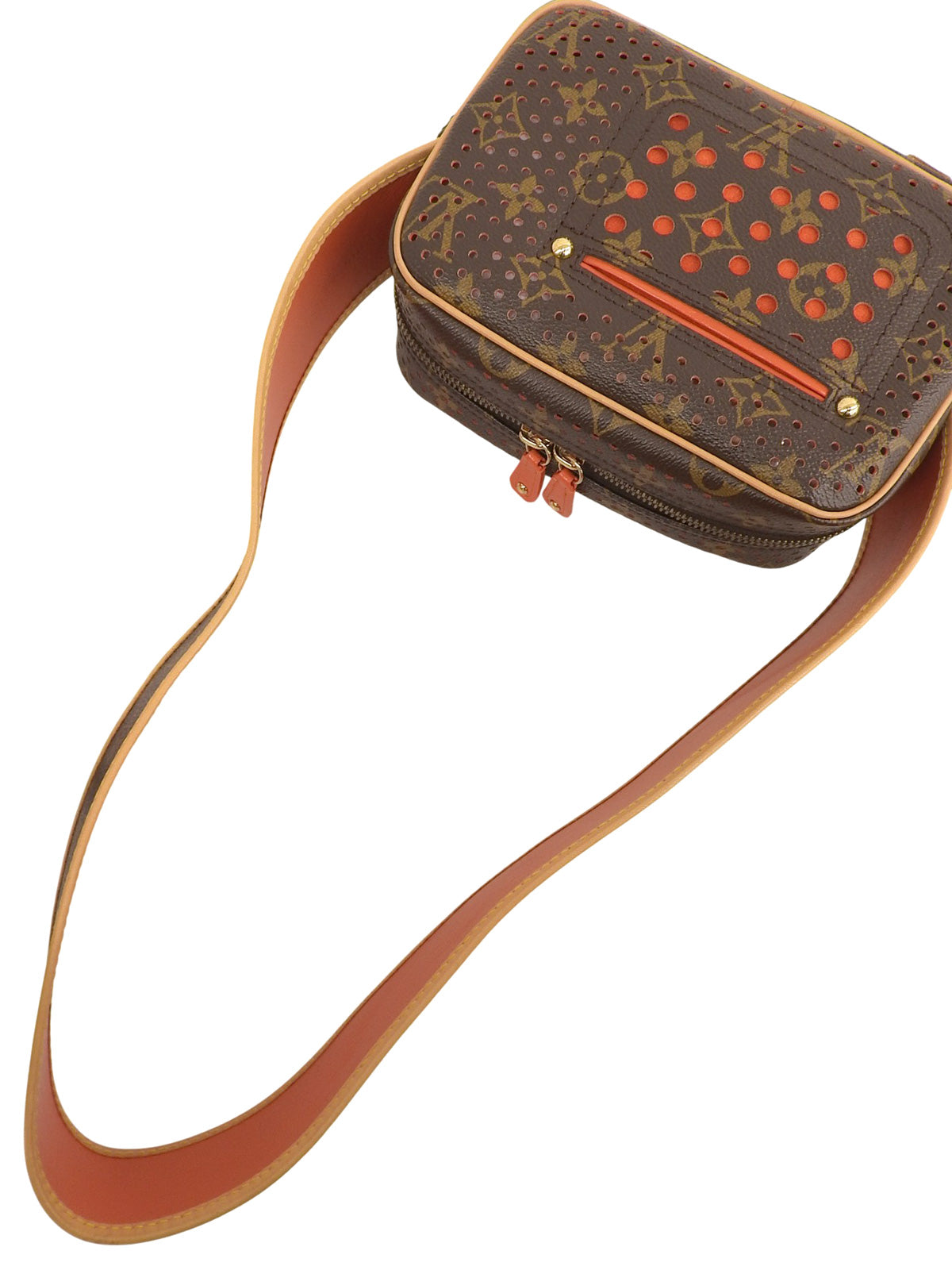 2006年製 キャンバスモノグラムペルフォミニトロカデロ ブラウン/オランジュ