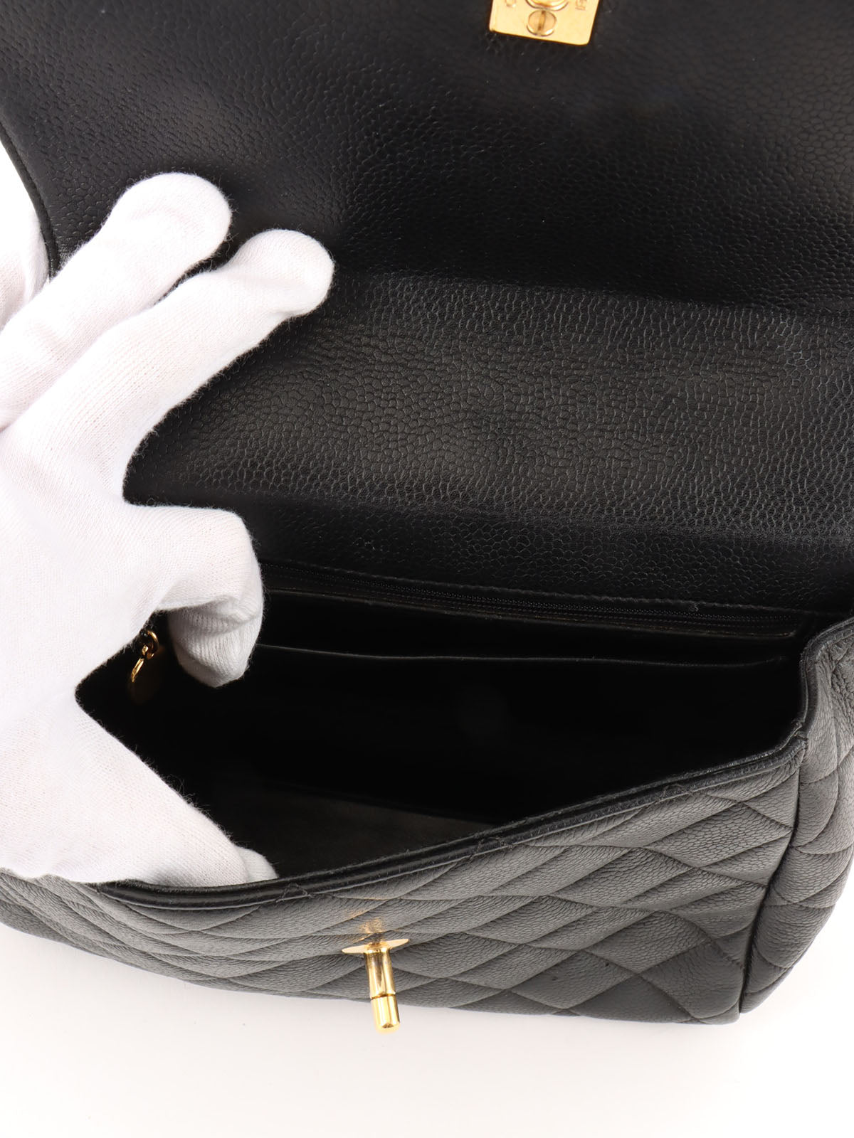 1997 CC Turnlock Handbag Black