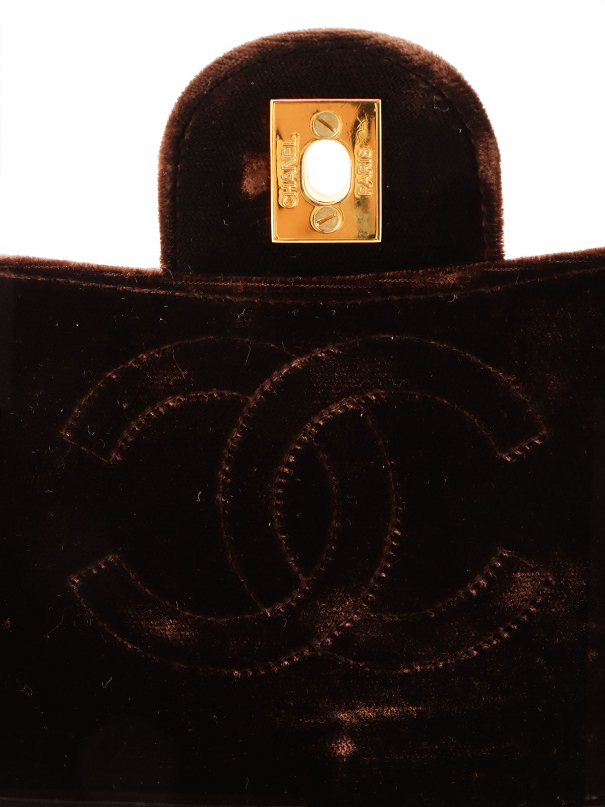 1995 Velvet Classic Flap Backpack, Brown