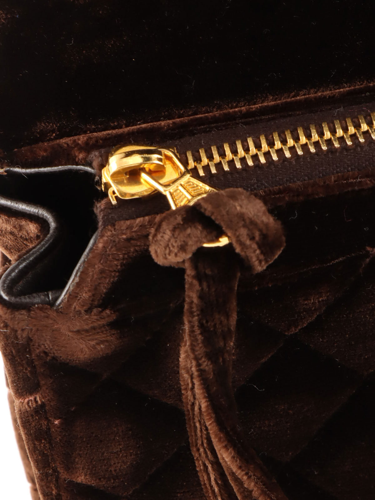 1995 Velvet Classic Flap Backpack, Brown